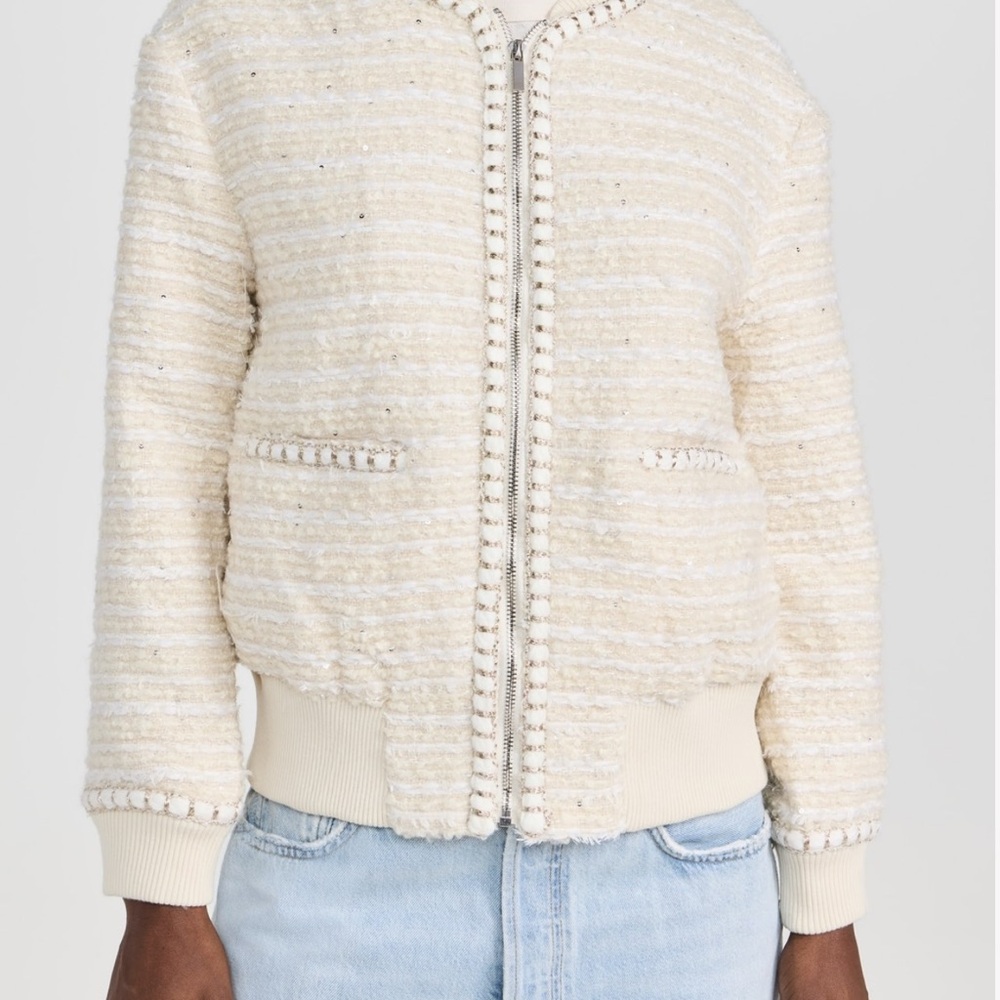 Endless Rose Tweed Bomber Jacket